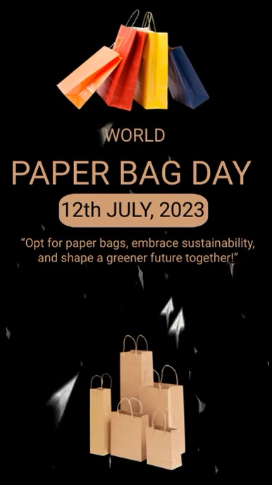 world paper bag day,paper bag day Instagram Story template