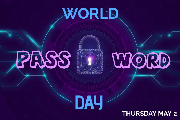 World password day Poster template