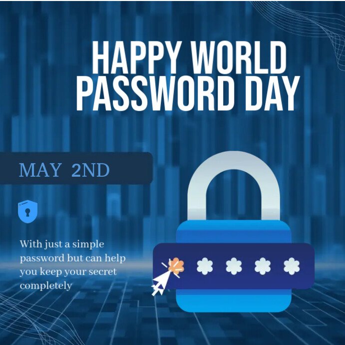 world password day template Publicação no Instagram