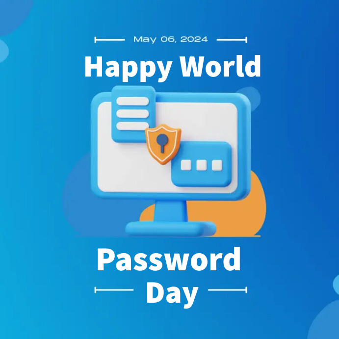 World password day template Publicação no Instagram