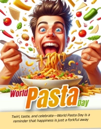 WORLD PASTA DAY Cartaz/placa template
