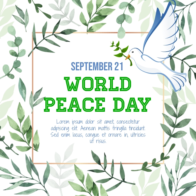 World Peace Day, International Peace Day Template | PosterMyWall