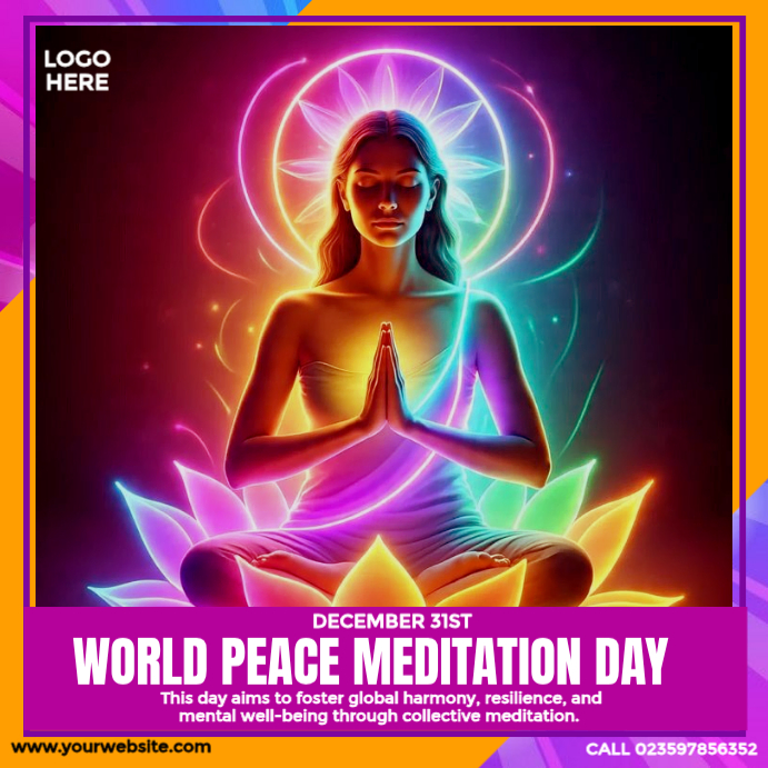 Copy of world peace meditation day ads | PosterMyWall