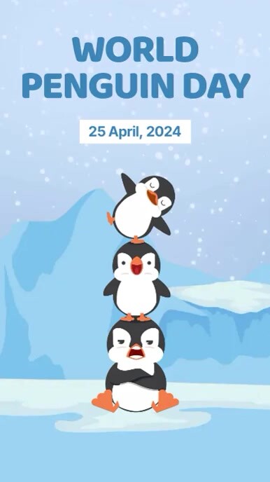 World Penguin Day Celebration Template | PosterMyWall