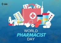 World Pharmacist Day Postcard Cartolina template