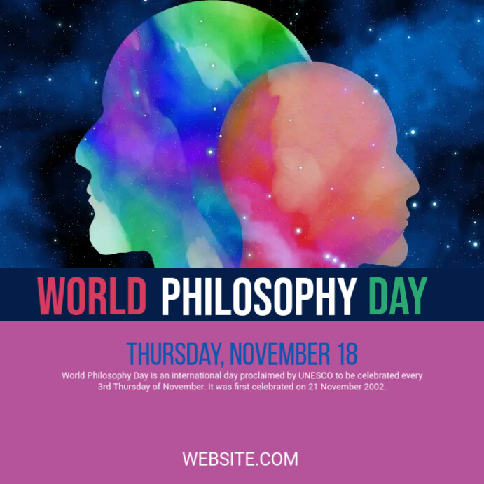 World Philosophy Day Template PosterMyWall
