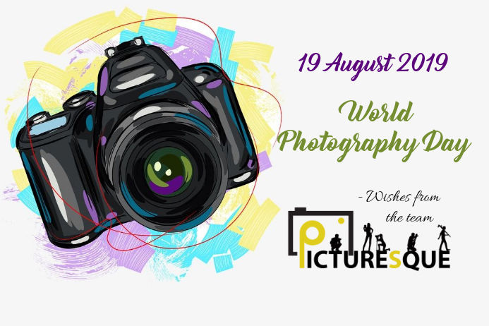 world photograhy day Póster template