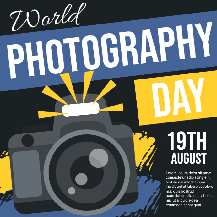 world photography day, photography Instagram Post template