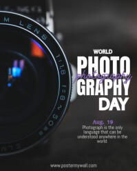World photography day flyers design template Instagram Portrait