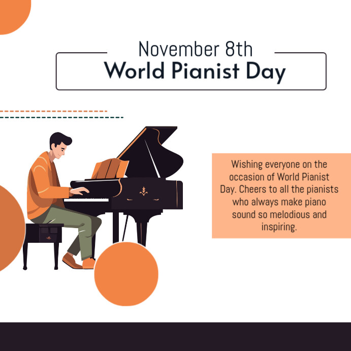Plantilla de world pianist day PosterMyWall