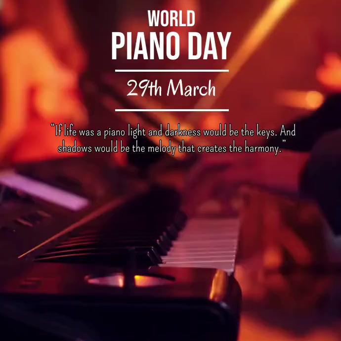 world piano day, piano day post, piano day Wpis na Instagrama template