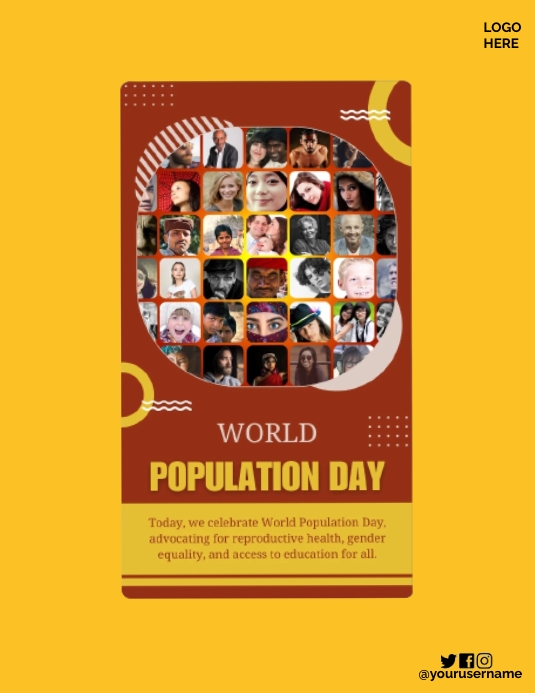 Copy of World population day 2023 flyer template | PosterMyWall