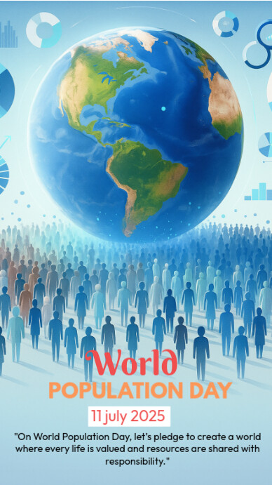 world population day Instagram 快拍 template