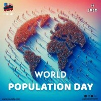 World Population Day Instagram Post template
