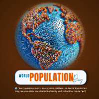World population day Instagram Post template