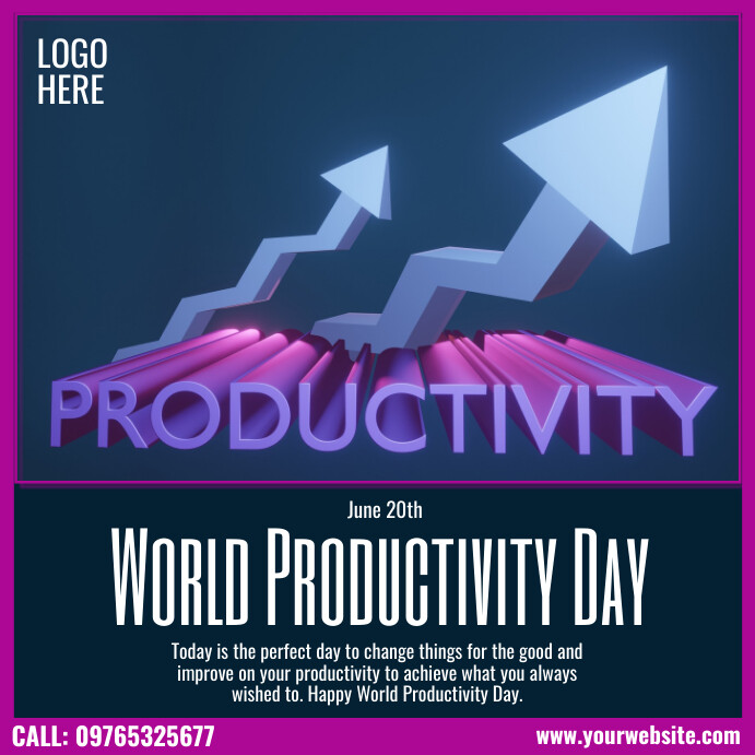 Productivity Post World Productivity Day Templat | PosterMyWall