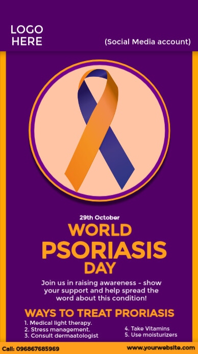 World Psoriasis Day Awareness Instagram Story template