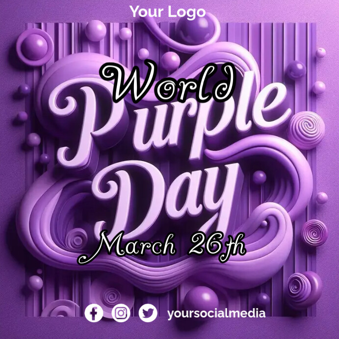 World Purple Day Template PosterMyWall
