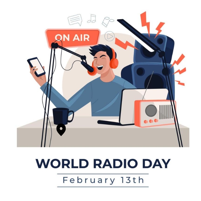 Morning Sa Radyo Program Poster World radio day poster design template | PosterMyWall