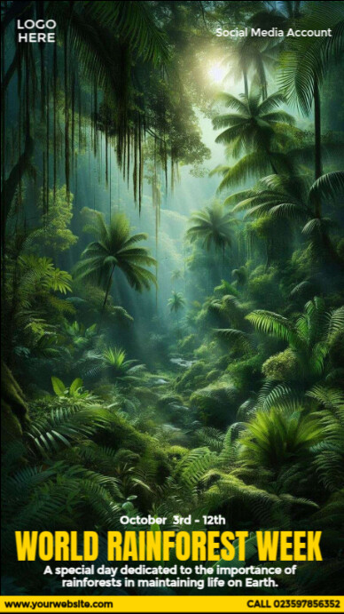 Copy of World Rainforest Week | PosterMyWall