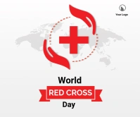 world red cross day Rettangolo grande template