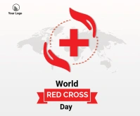 world red cross day Retângulo médio template