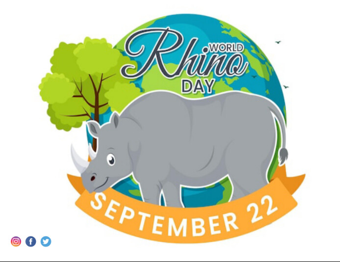 World Rhino Day Flyer Template PosterMyWall world-rhino-day-flyer-template-postermywall