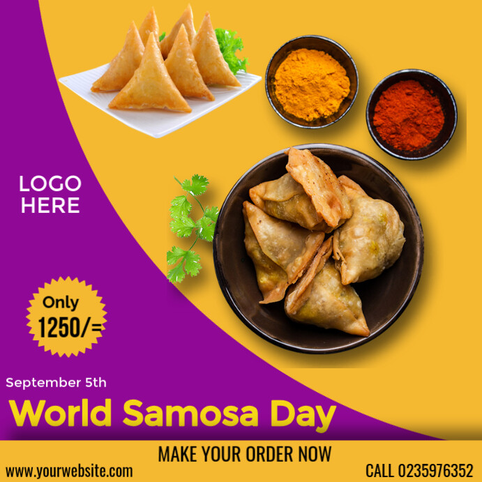 Samosa Posts World Samosa Day Template | PosterMyWall