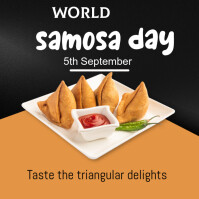 world samosa day Logotipo template