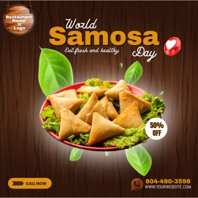 Samosa Posts World Samosa Day Flyer Design Template | PosterMyWall
