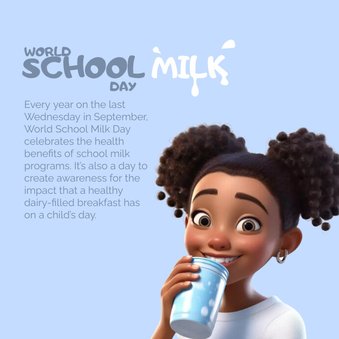 World School Milk Day Instagram Post Template PosterMyWall