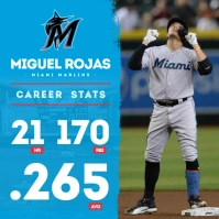 World Screening Baseball Stats Instagram Imag template