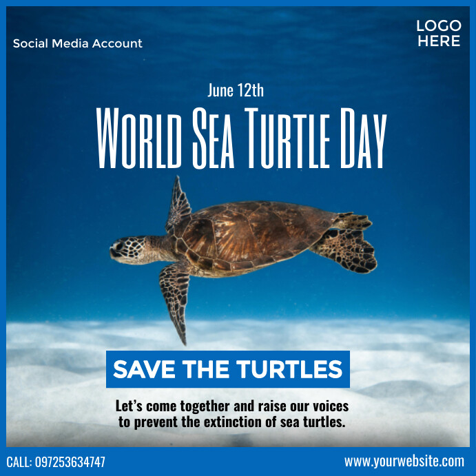 World Sea Turtle Day Template PosterMyWall