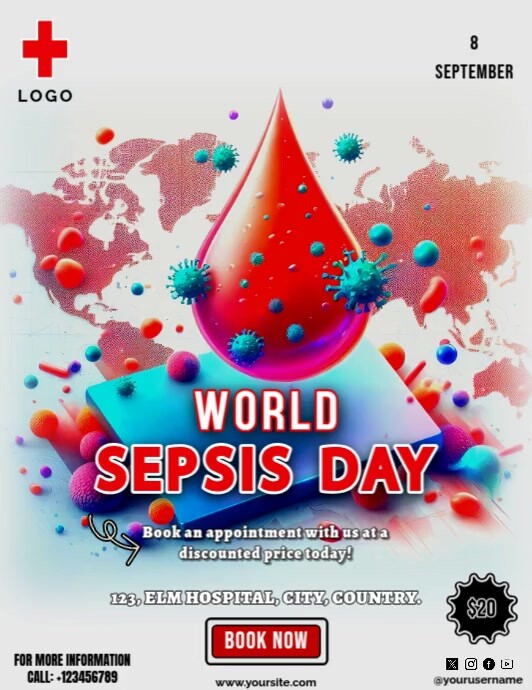 Sepsis Letters Modèle World Sepsis Day | PosterMyWall