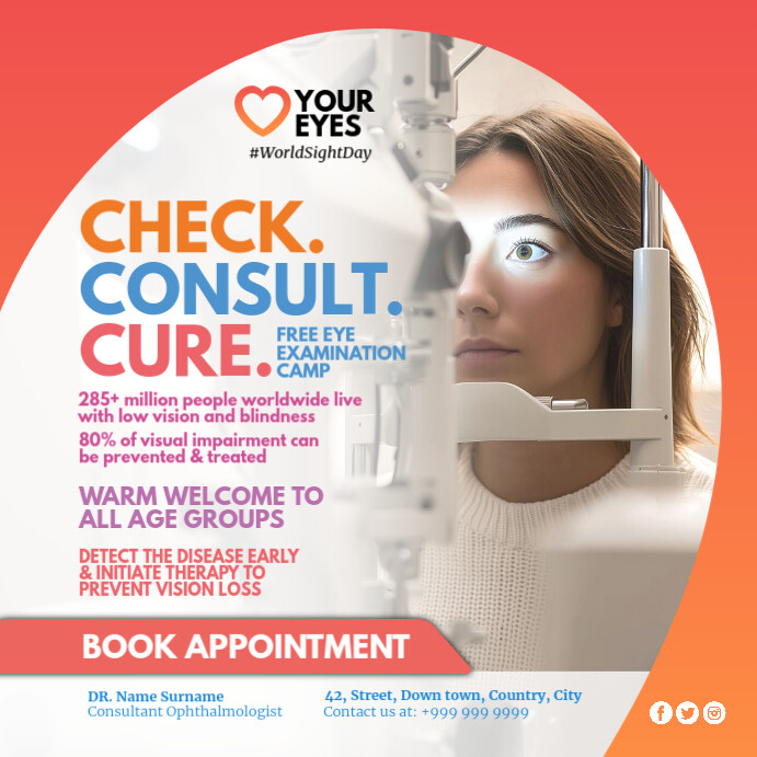 World Sight Eye Checkup Post Template | PosterMyWall