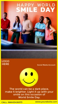 world smile day celebration Instagram Story template