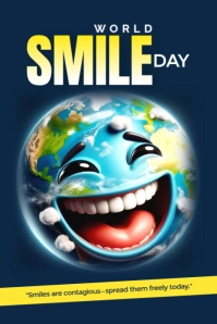 World smile day Póster template