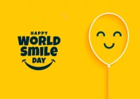world smile day Postkarte template