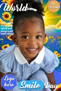 World smile day Poster template