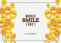 world smile day 明信片 template