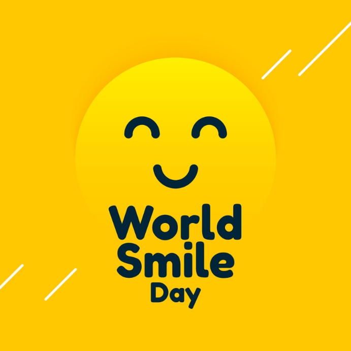 World smile day yellow design template | PosterMyWall