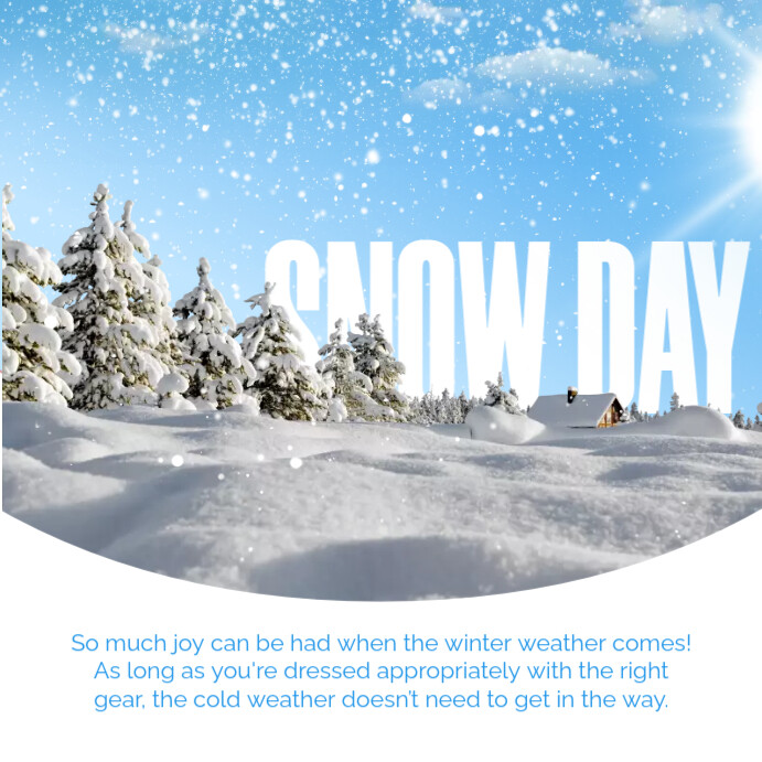 World Snow Day Instagram Post template