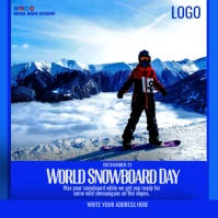 World Snowboard Day Instagram Post template