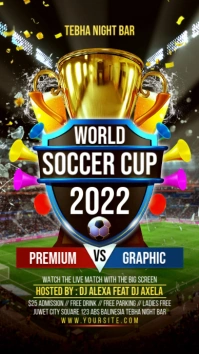 World Soccer Cup Flyer / Poster Template Instagram Story