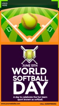 World Softball Day Template Instagram Story