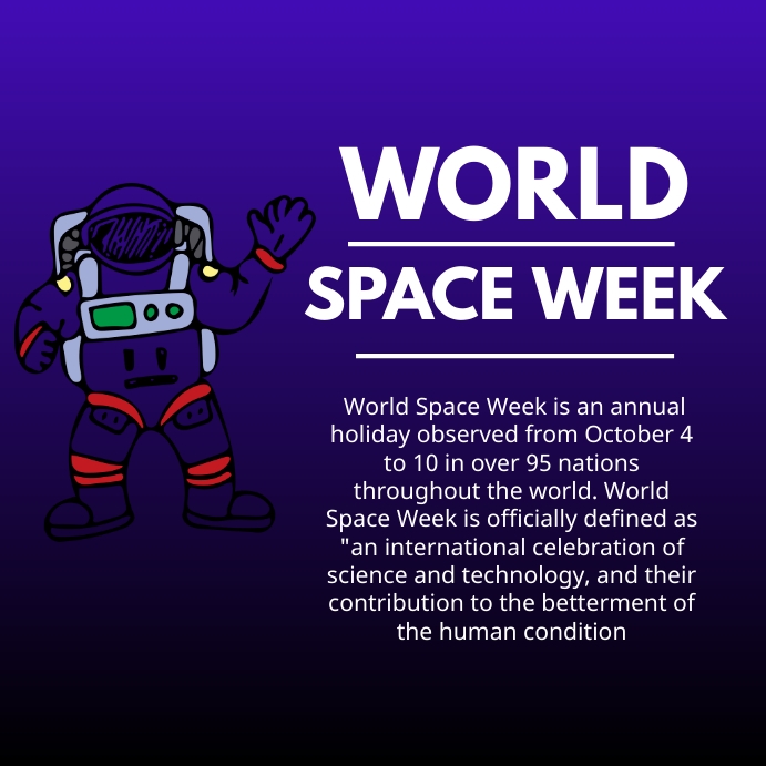 World Space Week Template | PosterMyWall