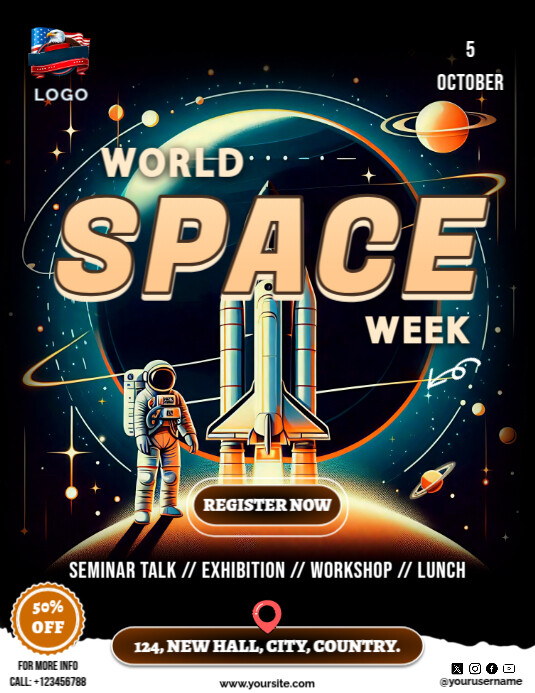 Copy of World Space Week | PosterMyWall