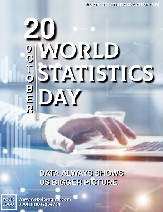 Statistics Lettering Display World statistics day template | PosterMyWall