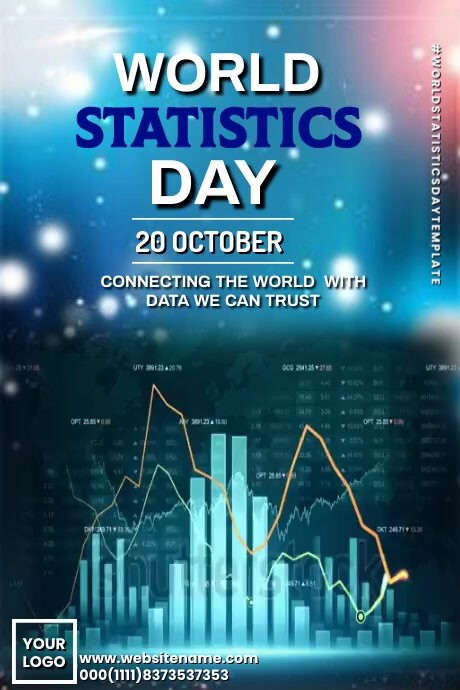 Statistics Poster Set World statistics day template | PosterMyWall