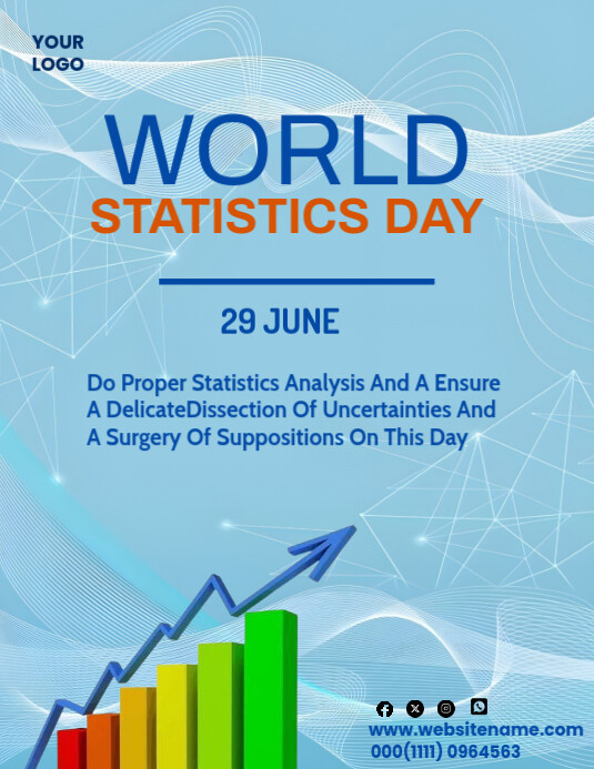World Statistics Day Templete Flye Flyer (US Letter) template